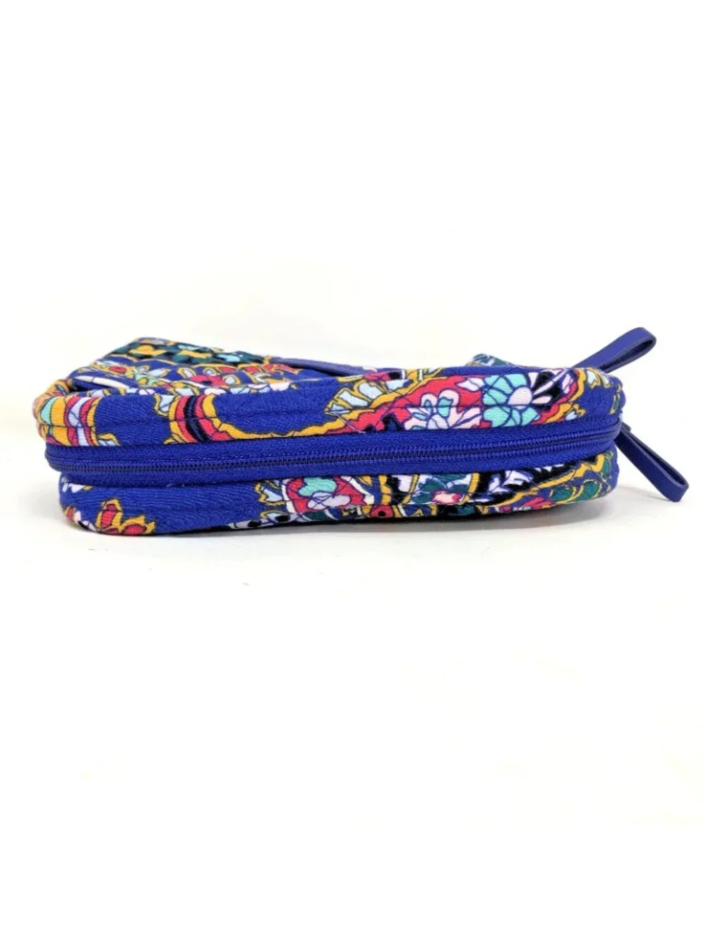 Vera Bradley Bag Small Romantic Paisley Blue Cosmetic Makeup Organizer Quilted